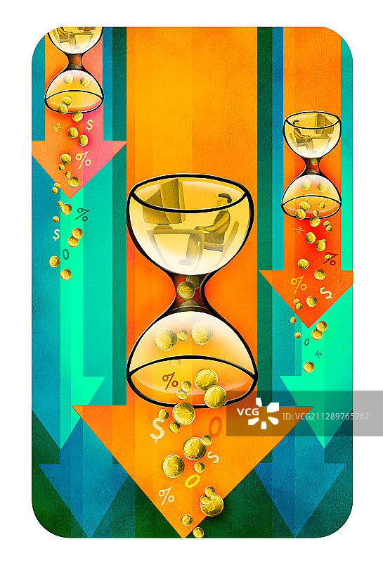 在台式电脑上工作的商务人士插画图片素材