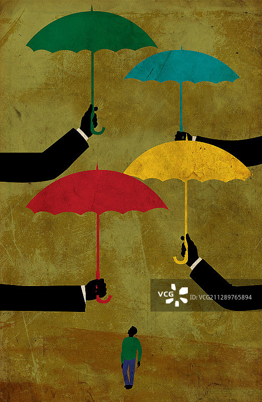 保险选择的概念插画图片素材