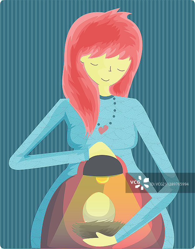 女性生育能力插画图片素材