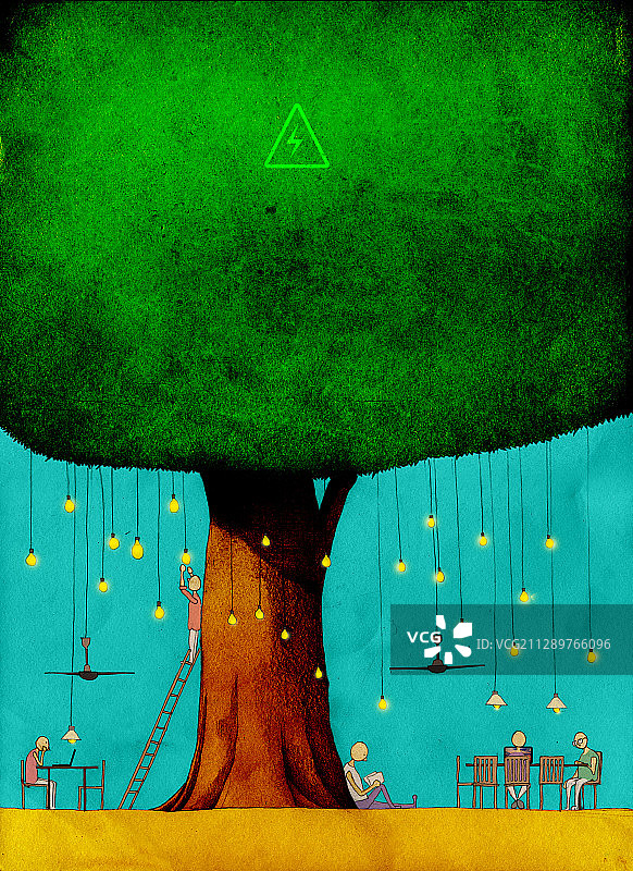 生物能源插画图片素材