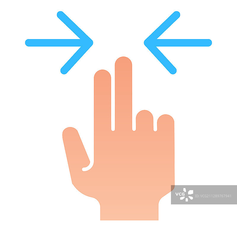 横向滚动扁平图标双指滚动图片素材
