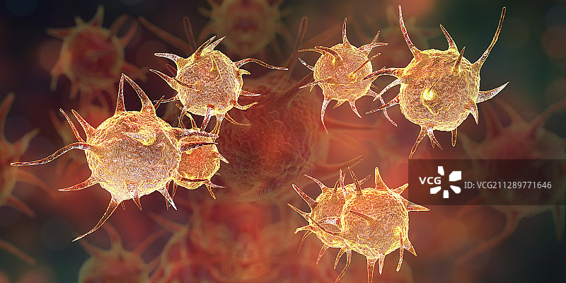 寄生微生物插画图片素材