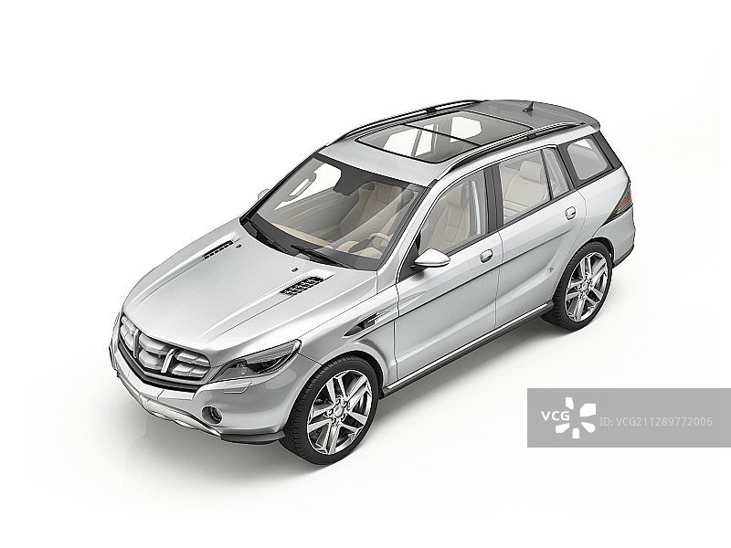银色汽车插图图片素材