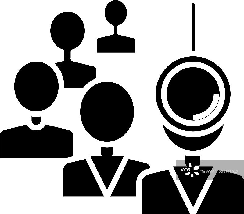 候选人黑色图标概念图片素材