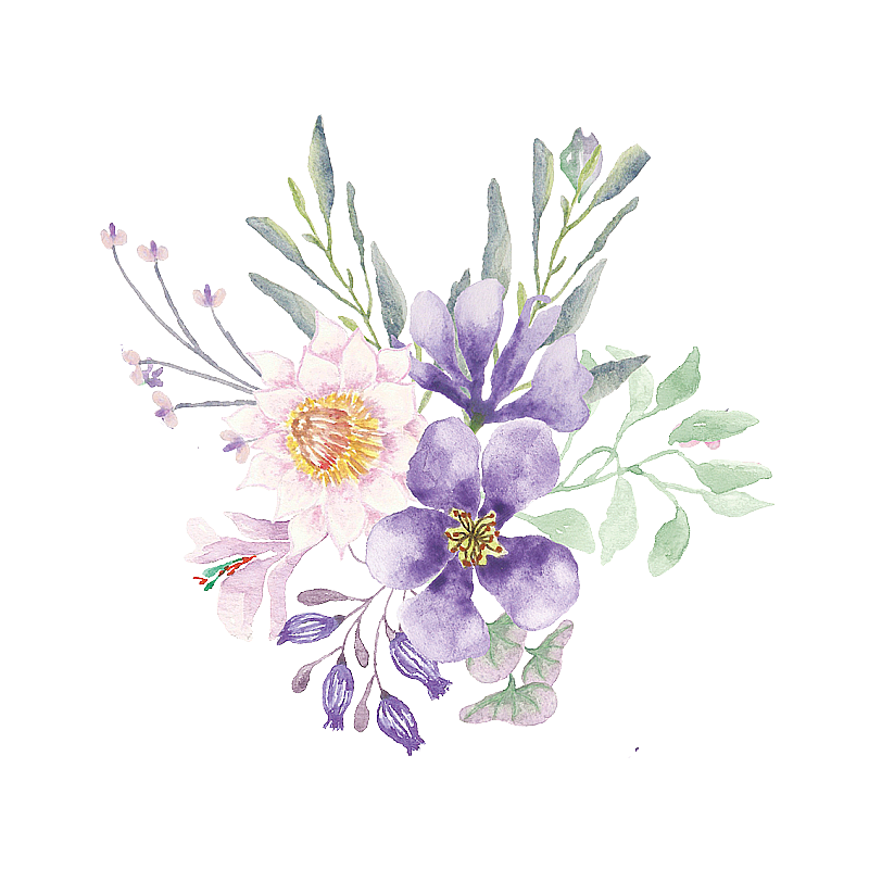 美丽的水彩鲜花图片素材