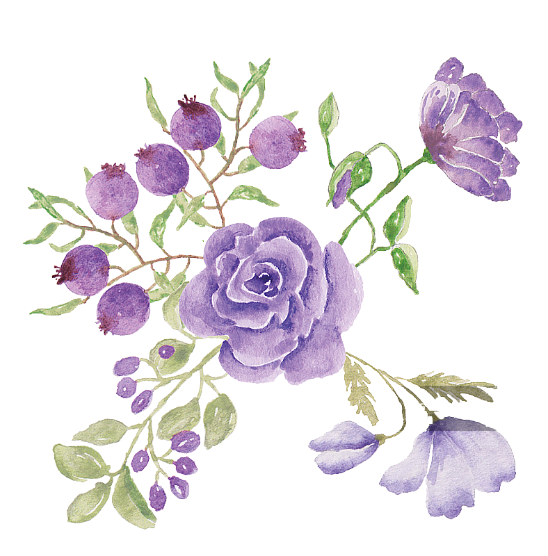 美丽的水彩鲜花图片素材