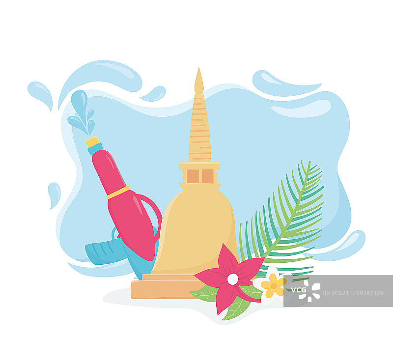 宋干节塑料水枪鲜花图片素材