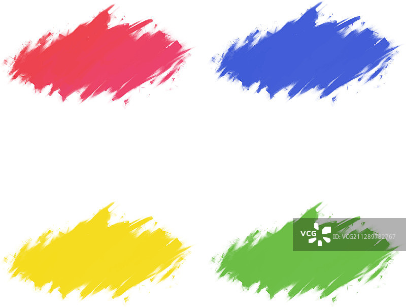 逼真彩色画笔笔触图片素材