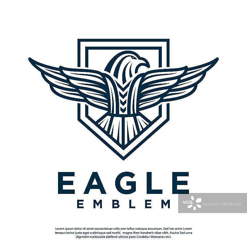 现代雄鹰徽章标志图片素材