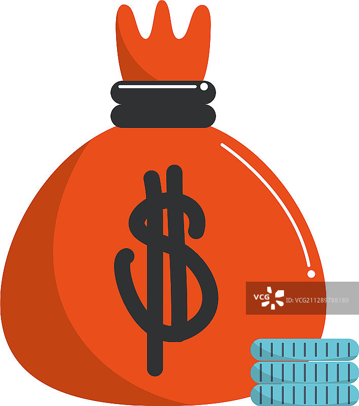 金融钱袋和硬币图片素材