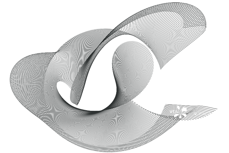 高科技抽象线框波浪线元素图片素材