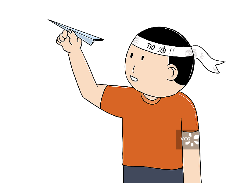 元素：投掷飞机的考生图片素材