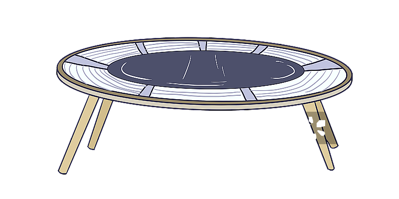 元素：手绘蹦床图片素材