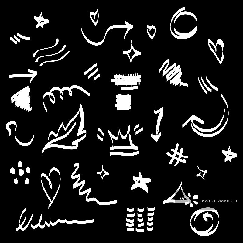 手绘设计元素涂鸦图片素材