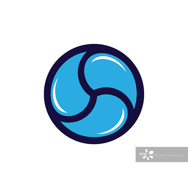 圆形旋转水Logo图片素材