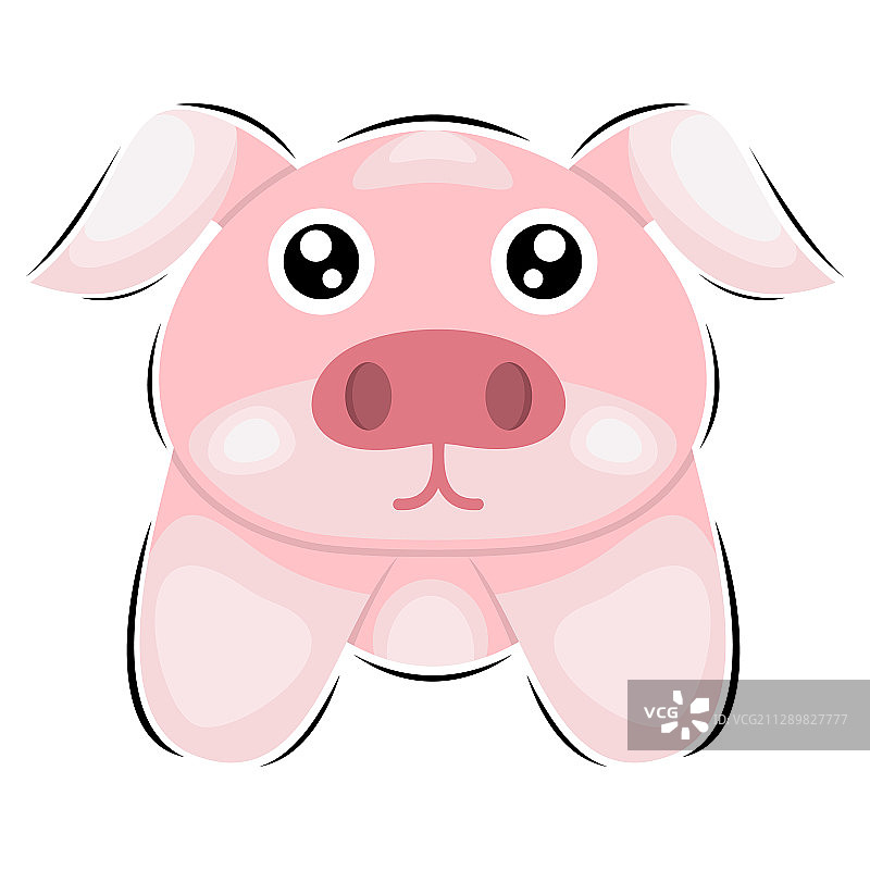 可爱的猪吉祥物卡通图片素材