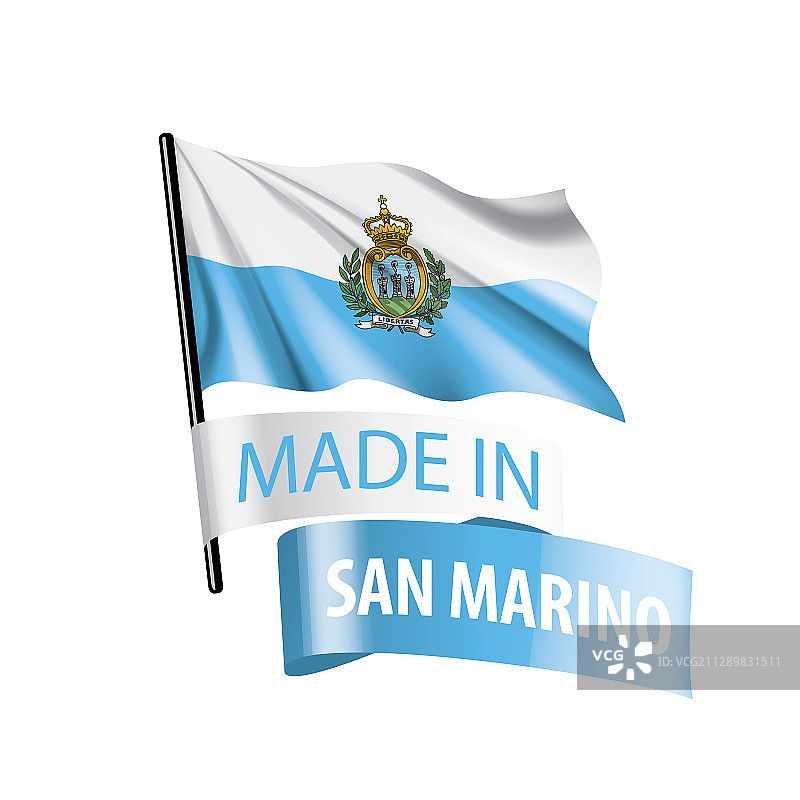 圣马力诺国旗上有白色图片素材