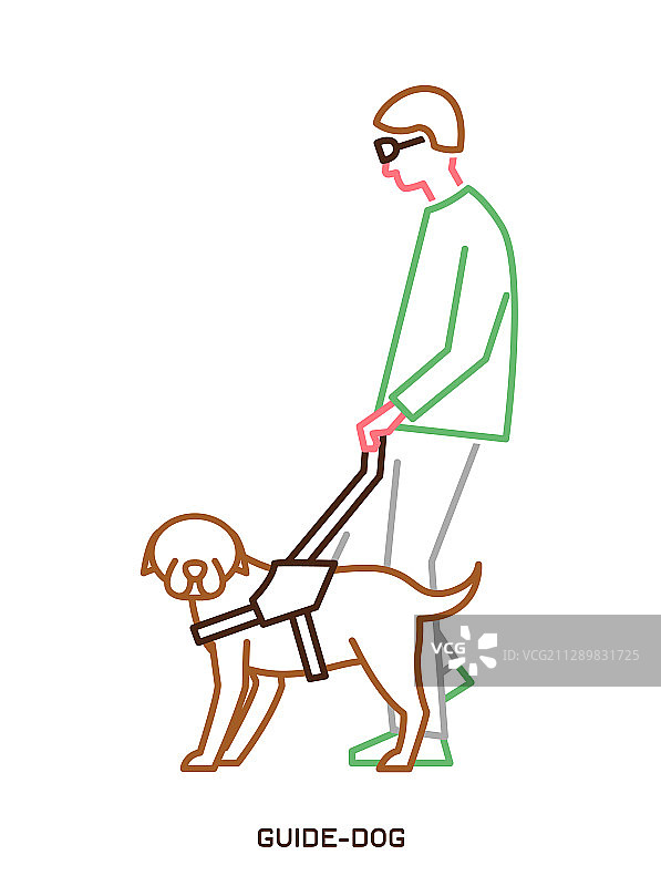 导盲犬标志图片素材