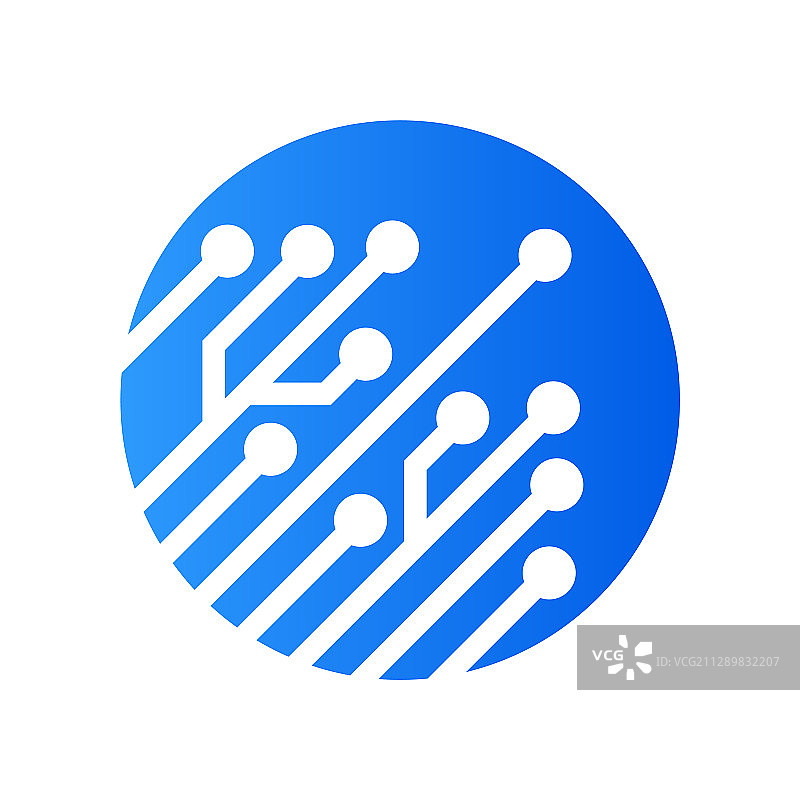 电路圆形标志图片素材