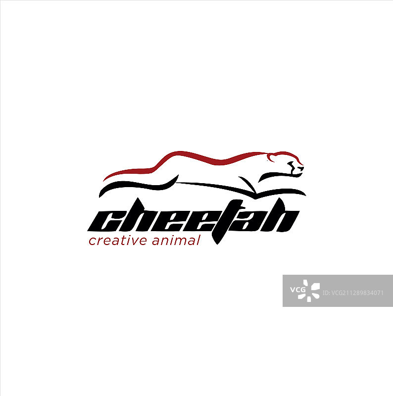 奔跑的猎豹标志图片素材
