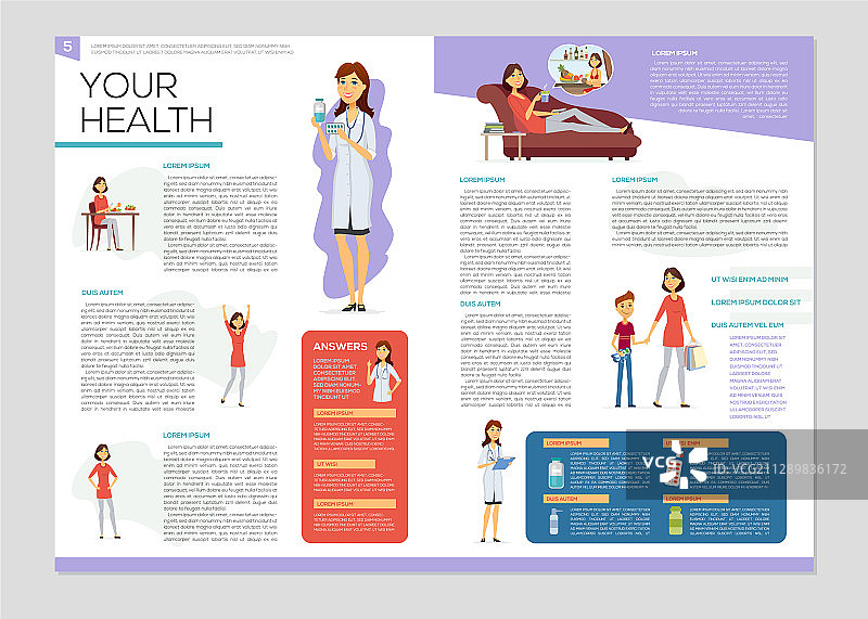 你的健康手册-彩色宣传册图片素材