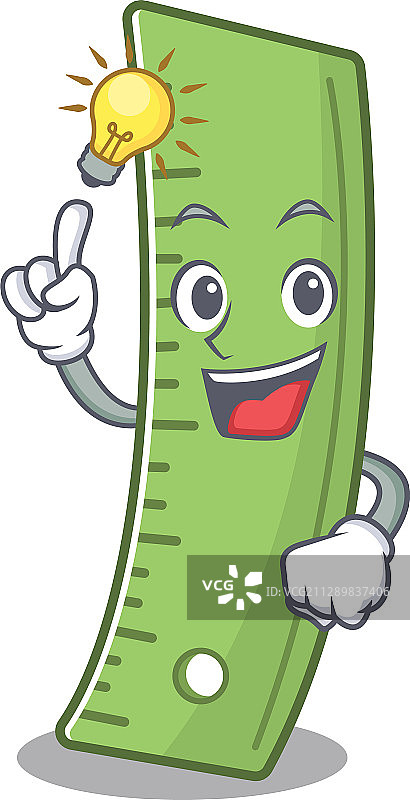 有想法的手势尺子卡通人物图片素材