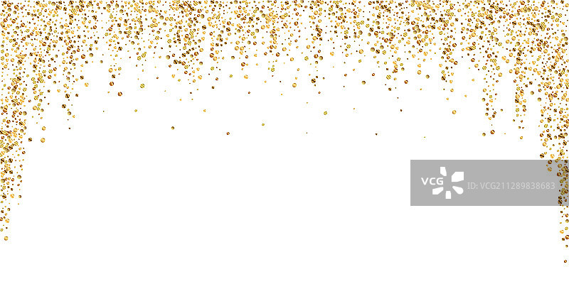 金色闪光纸屑洒落图片素材