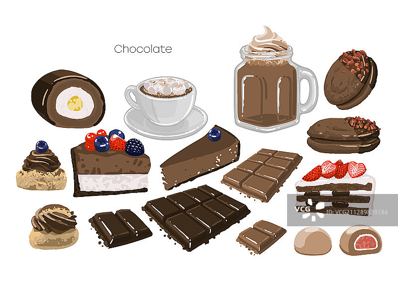 甜巧克力或咖啡饮品图片素材