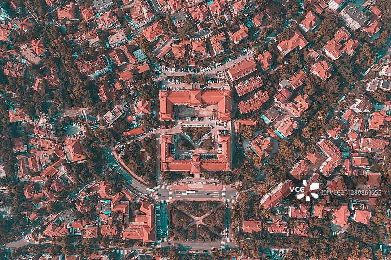 青岛老城区航拍图片素材