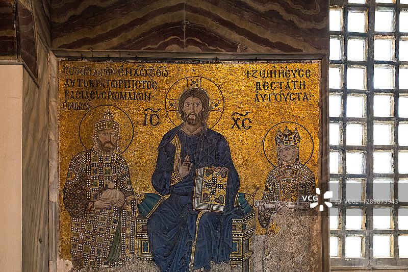 土耳其圣索菲亚大教堂古罗马壁画图片素材