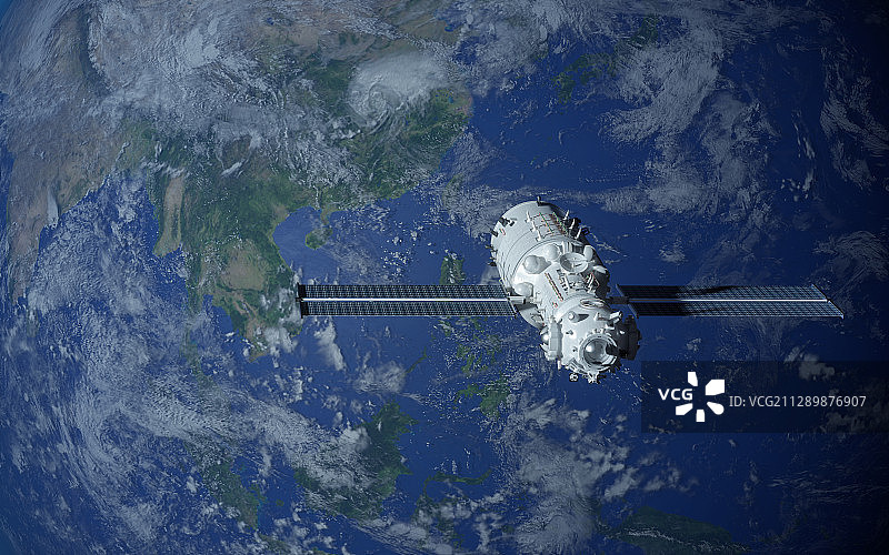 中国空间站_天和_核心舱图片素材