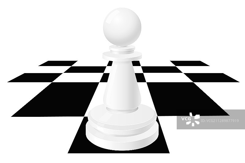 棋盘上的白色兵图片素材