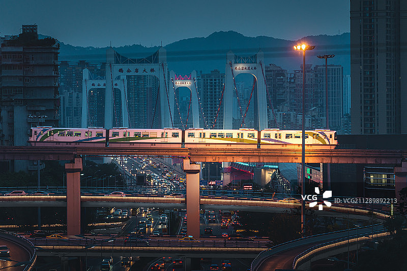 重庆轻轨图片素材