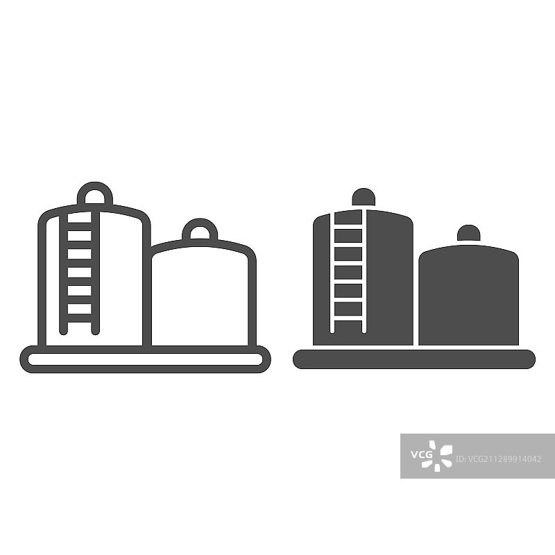 燃料储存线实体图标储罐区图片素材