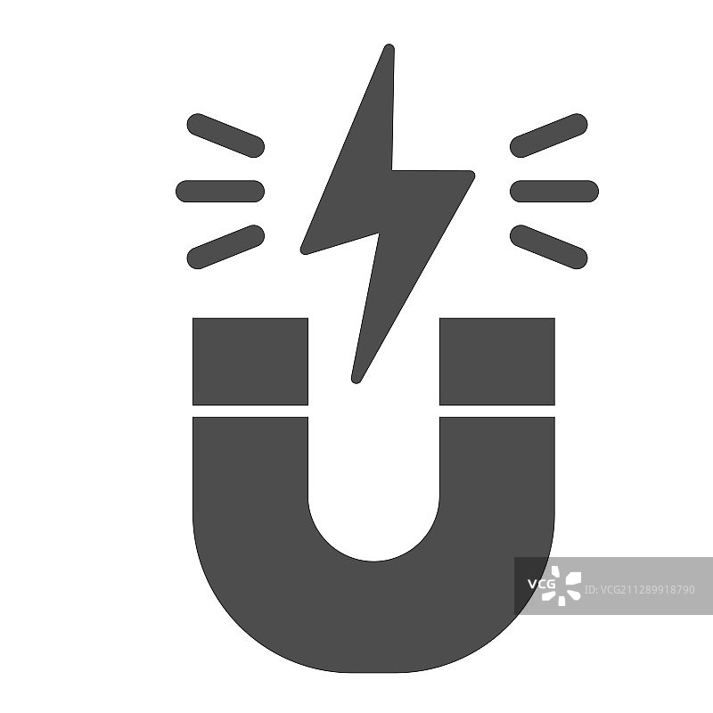 马蹄磁铁实体图标图片素材