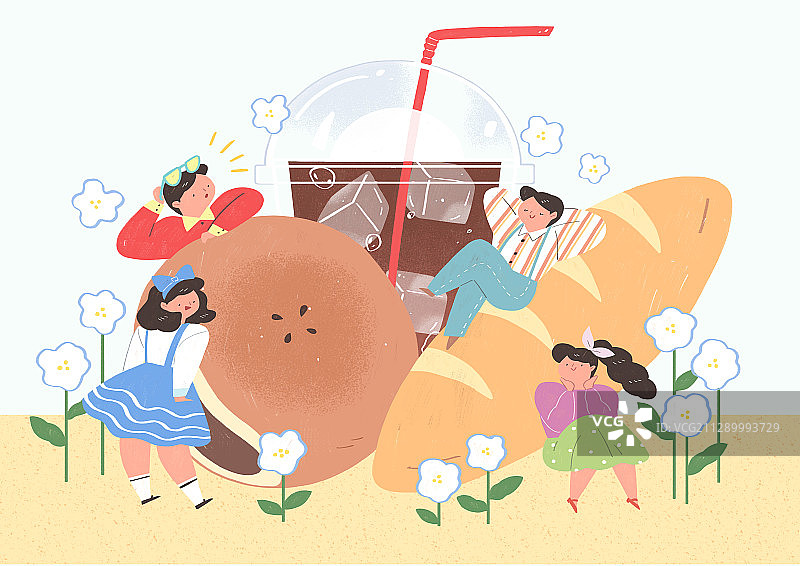 卡通人物促销优惠券banner设计007图片素材