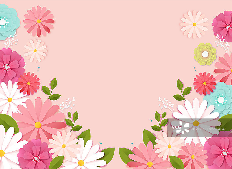 纸花图案，独立的花卉设计元素插图009图片素材