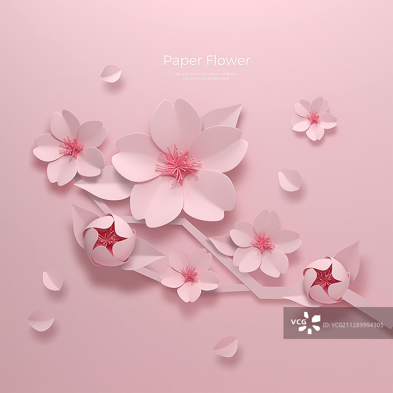 3D纸花模型004图片素材