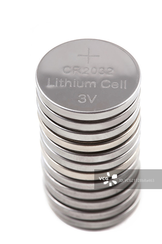 一排纽扣电池图片素材