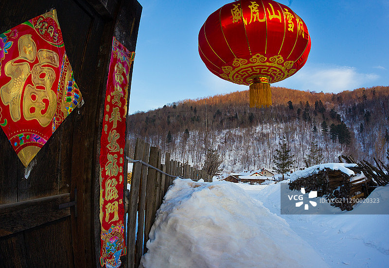 黑龙江省牡丹江市威虎山雪村图片素材