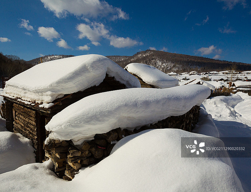 黑龙江省牡丹江市威虎山雪村图片素材