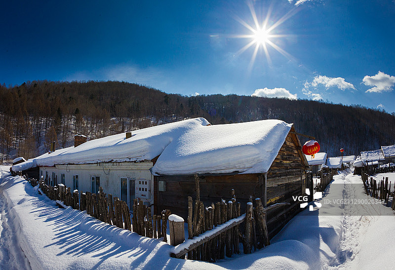 黑龙江省牡丹江市威虎山雪乡图片素材