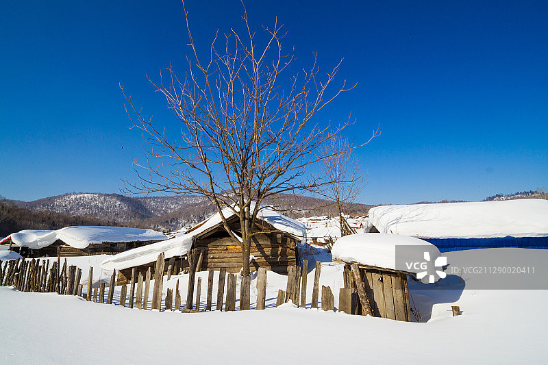 黑龙江省牡丹江市威虎山雪乡图片素材