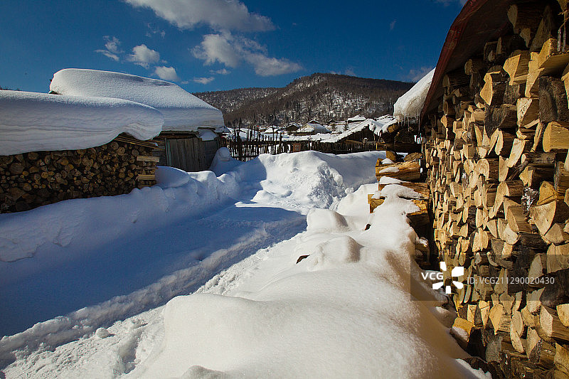 黑龙江省牡丹江市威虎山林场雪景图片素材