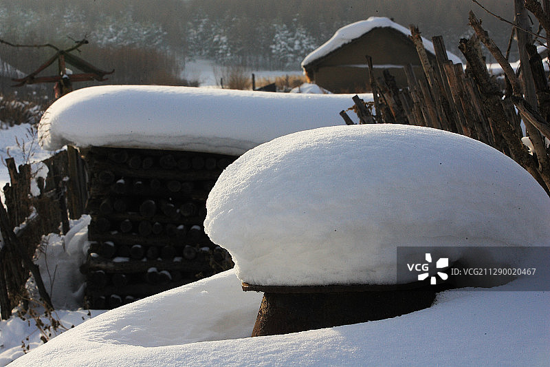 黑龙江省牡丹江市威虎山雪村图片素材