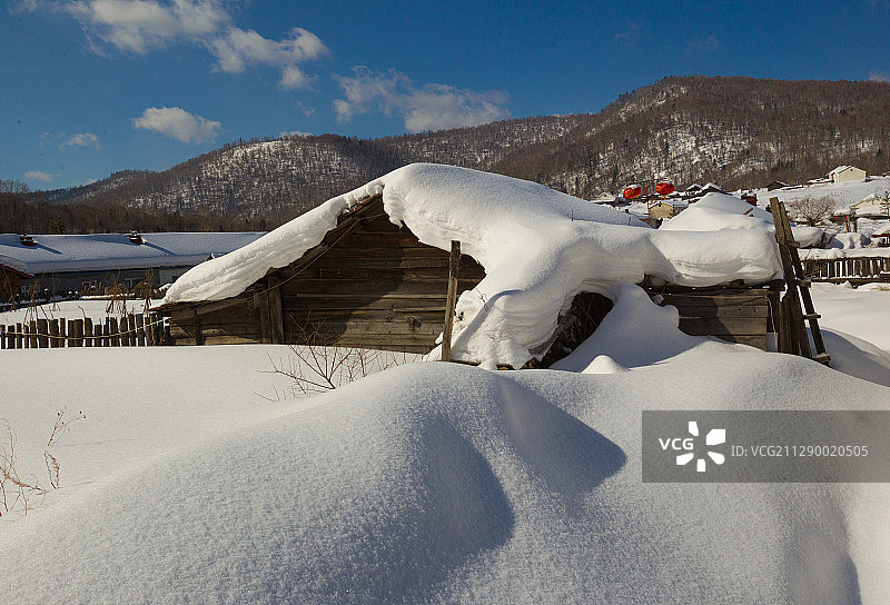 黑龙江省牡丹江市威虎山雪村图片素材