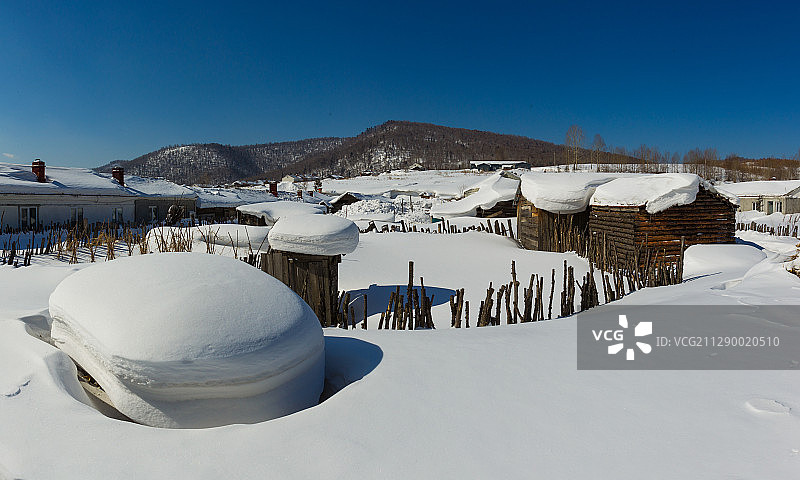 黑龙江省牡丹江市威虎山雪村图片素材