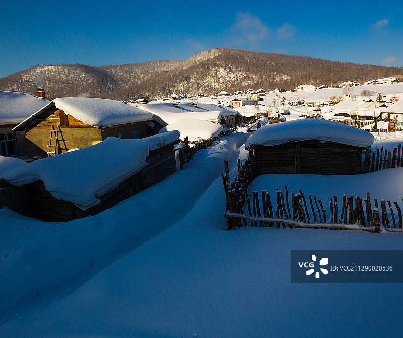 黑龙江省牡丹江市威虎山雪村图片素材