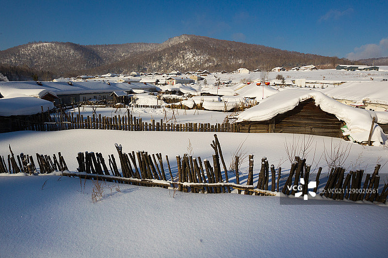黑龙江省牡丹江市威虎山雪村图片素材