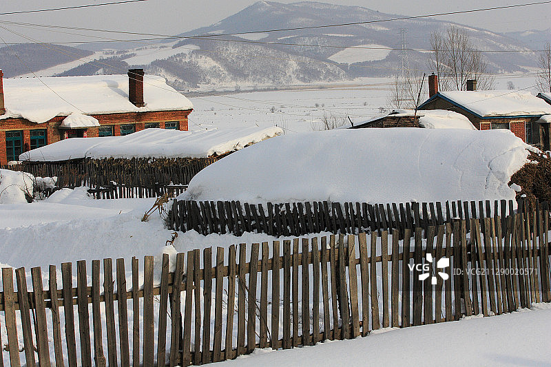 黑龙江省牡丹江市威虎山雪村图片素材